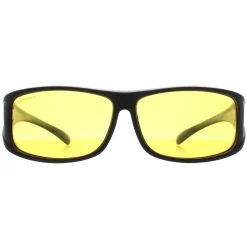Montana Polarised|Rectangle^Fit Over Glasses Night Driving Sunglasses FO5 F Matte Black Ye