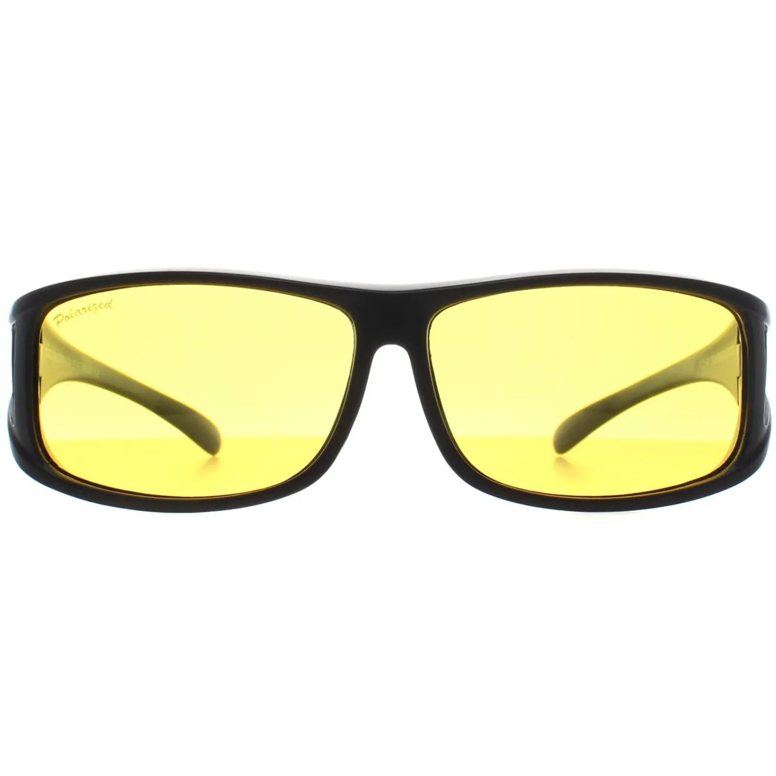 Montana Polarised|Rectangle^Fit Over Glasses Night Driving Sunglasses FO5 F Matte Black Ye