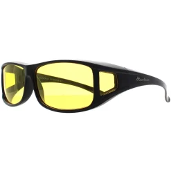 Montana Polarised|Rectangle^Fit Over Glasses Night Driving Sunglasses FO5 F Matte Black Ye