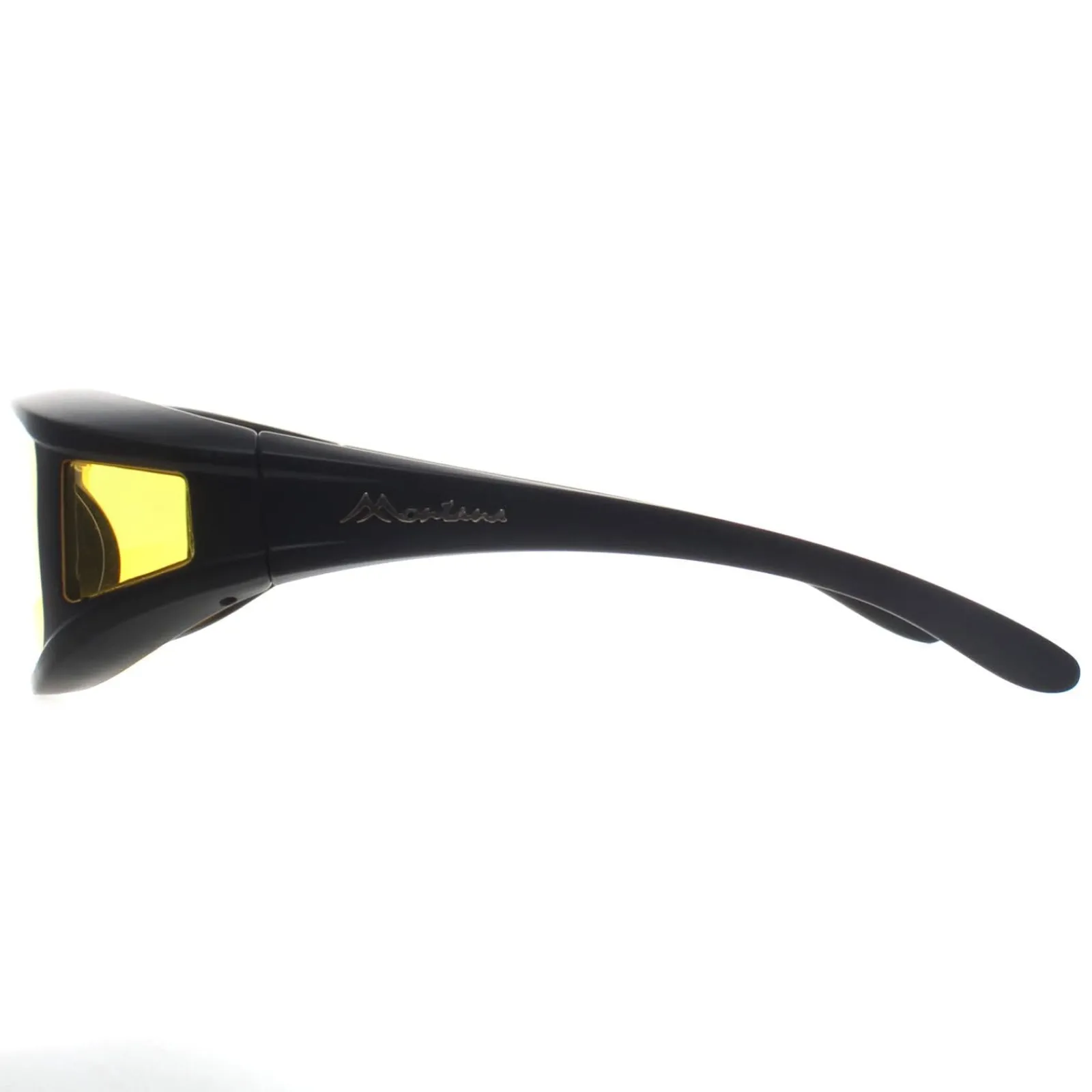Montana Polarised|Rectangle^Fit Over Glasses Night Driving Sunglasses FO5 F Matte Black Ye