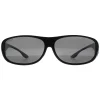 Montana Polarised|Rectangle^Fit Over Glasses Sunglasses FO2 E Shiny Black Smoke Polarized