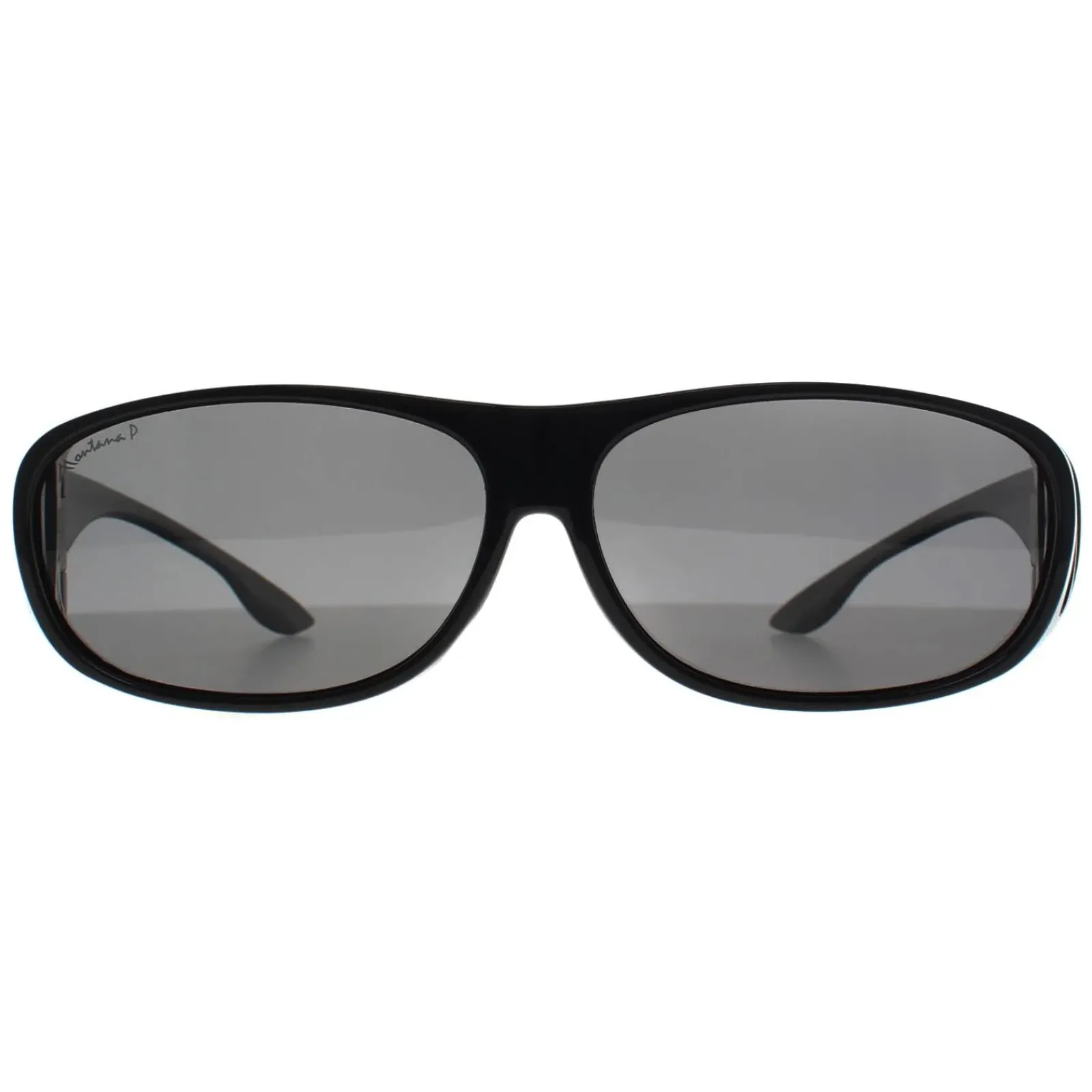 Montana Polarised|Rectangle^Fit Over Glasses Sunglasses FO2 E Shiny Black Smoke Polarized