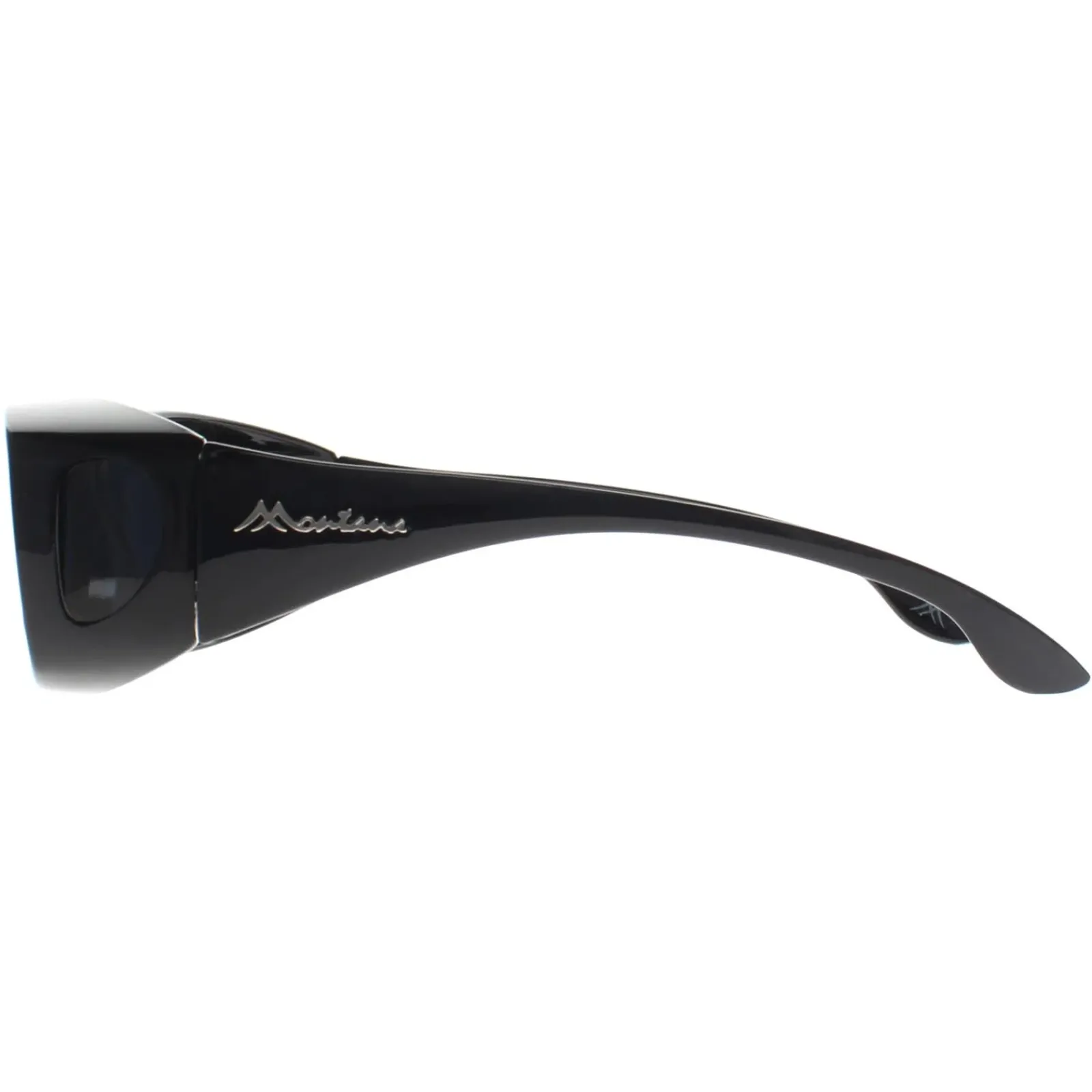Montana Polarised|Rectangle^Fit Over Glasses Sunglasses FO2 E Shiny Black Smoke Polarized