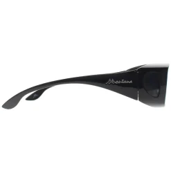 Montana Polarised|Rectangle^Fit Over Glasses Sunglasses FO2 E Shiny Black Smoke Polarized
