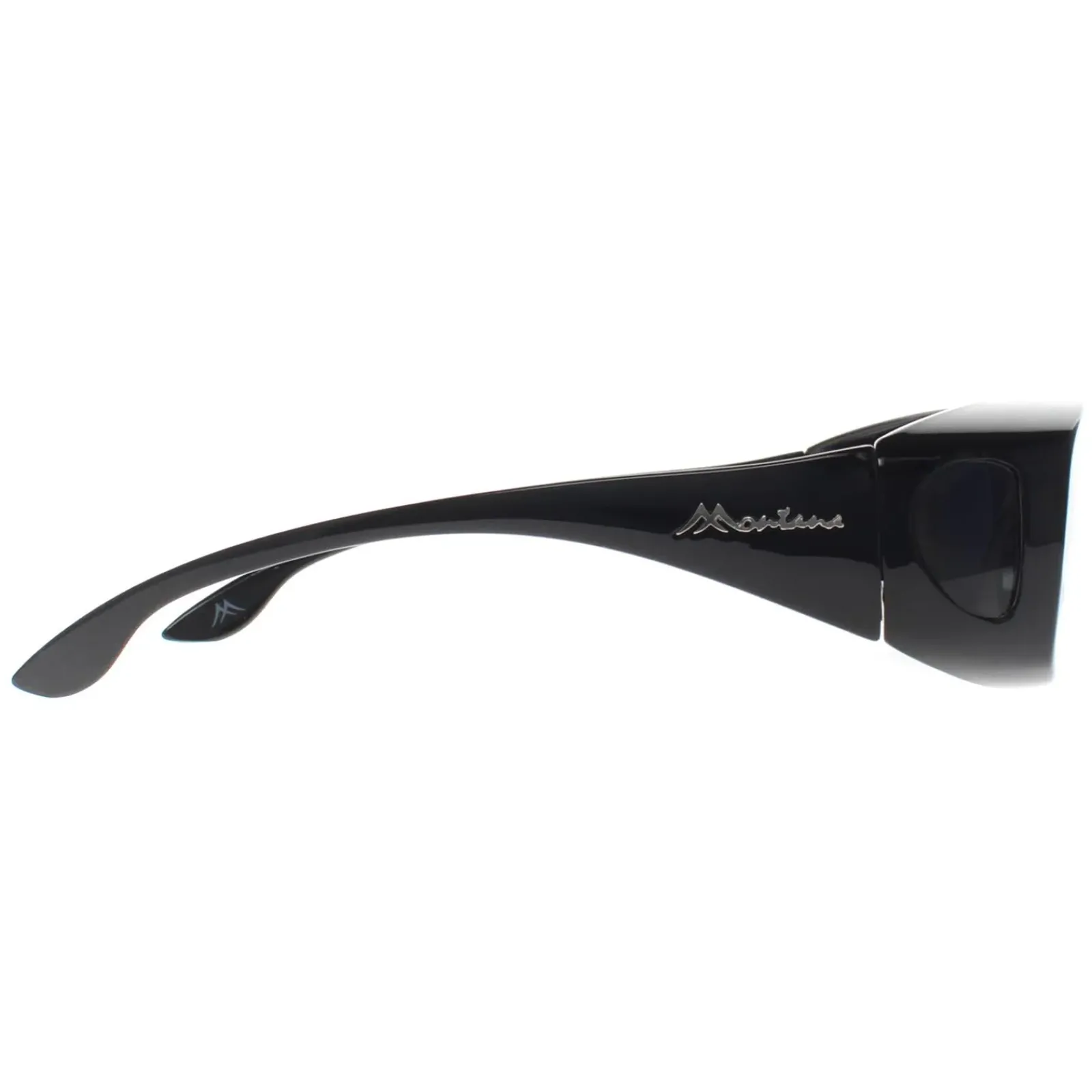 Montana Polarised|Rectangle^Fit Over Glasses Sunglasses FO2 E Shiny Black Smoke Polarized