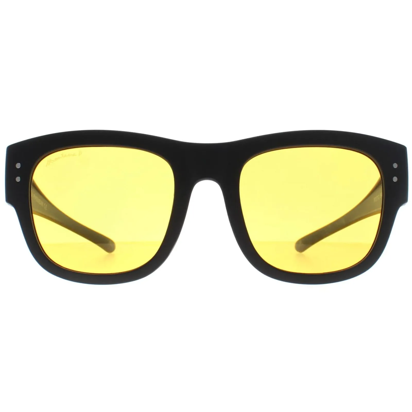 Montana Square|Polarised^Fit Over Glasses Night Driving Sunglasses FO6 C Matte Black Ye