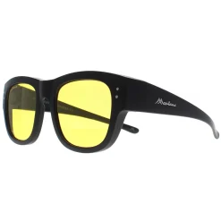 Montana Square|Polarised^Fit Over Glasses Night Driving Sunglasses FO6 C Matte Black Ye