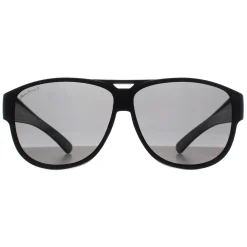 Montana Polarised|Aviator^Fit Over Glasses Sunglasses FO6 Matte Black Smoke Polarized