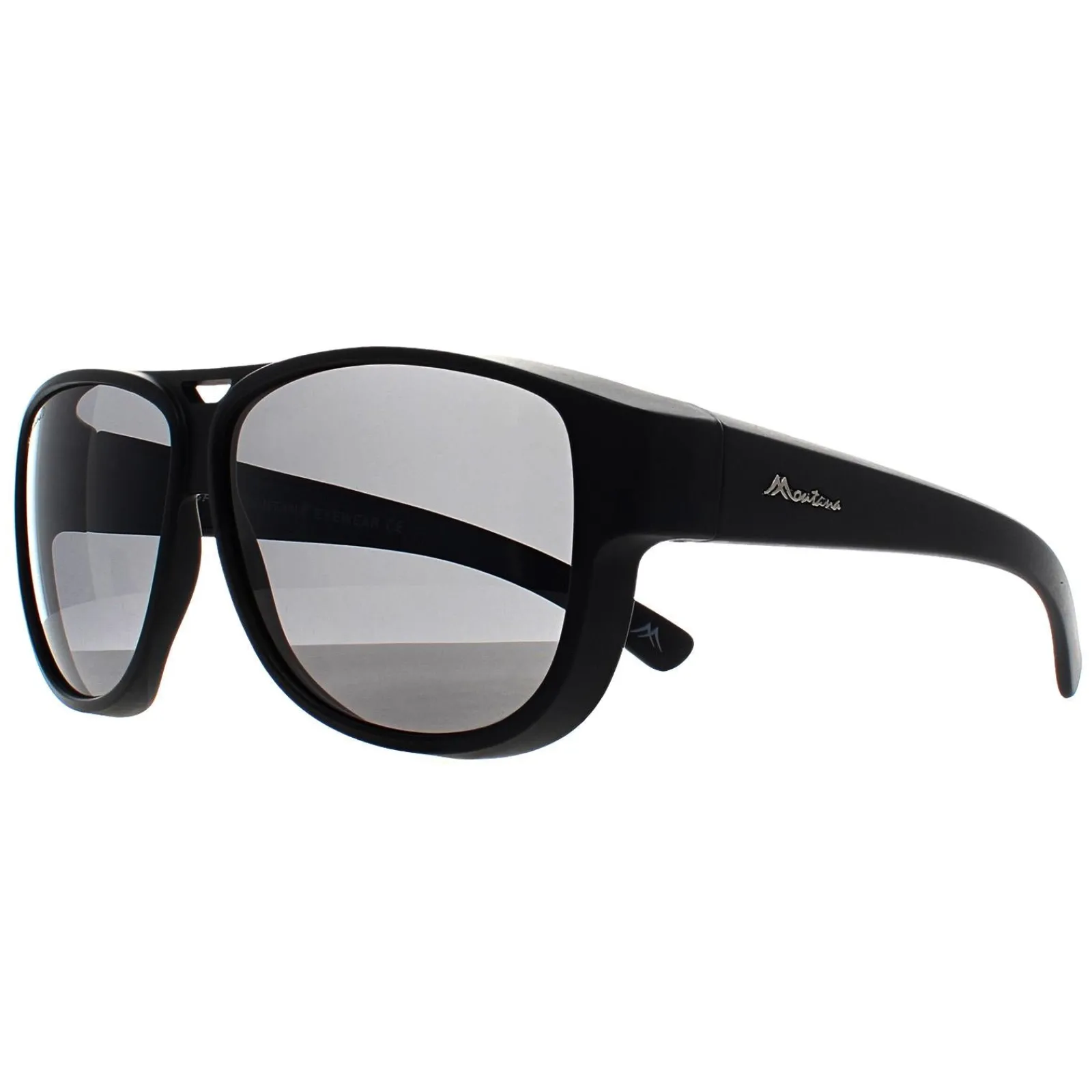Montana Polarised|Aviator^Fit Over Glasses Sunglasses FO6 Matte Black Smoke Polarized