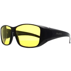 Montana Polarised|Rectangle^Fit Over Glasses Night Driving Sunglasses FO4 H Matte Black Ye