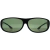 Montana Polarised|Rectangle^Fit Over Glasses Sunglasses FO2 D Shiny Black G15 Polarized