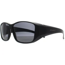 Montana Polarised|Rectangle^Fit Over Glasses Sunglasses FO4 Matte Black Smoke Polarized
