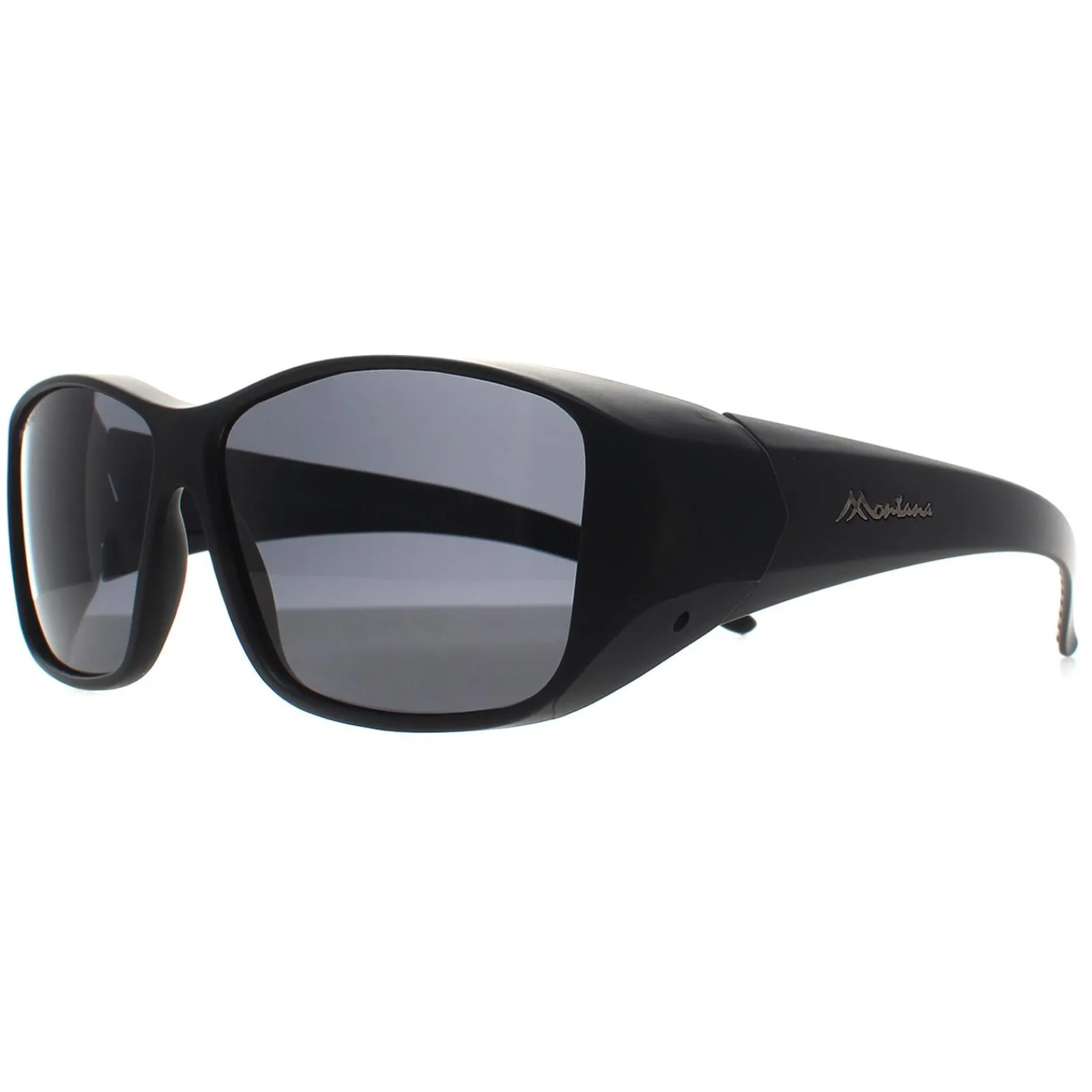 Montana Polarised|Rectangle^Fit Over Glasses Sunglasses FO4 Matte Black Smoke Polarized