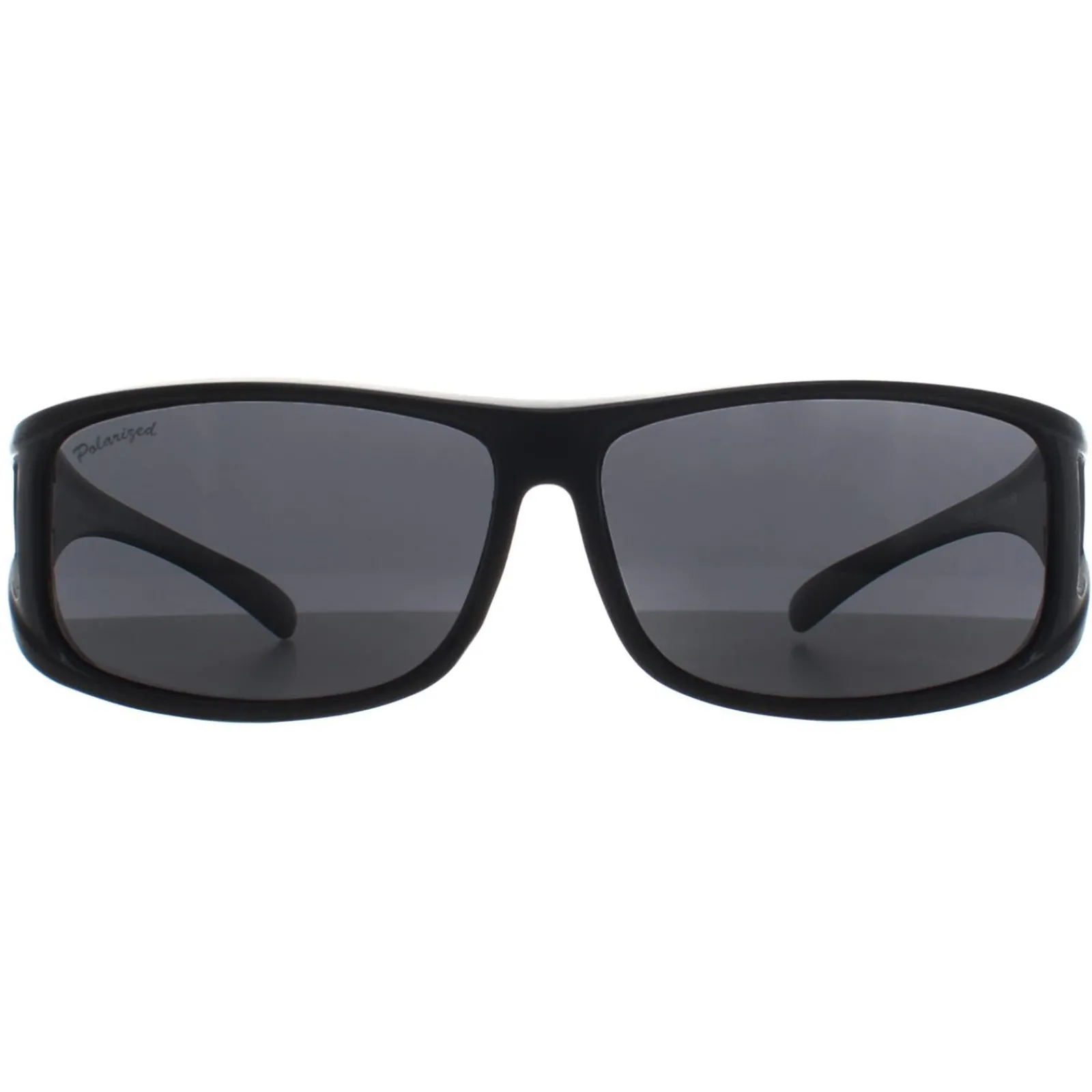 Montana Polarised|Rectangle^Fit Over Glasses Sunglasses FO5 Matte Black Smoke Polarized