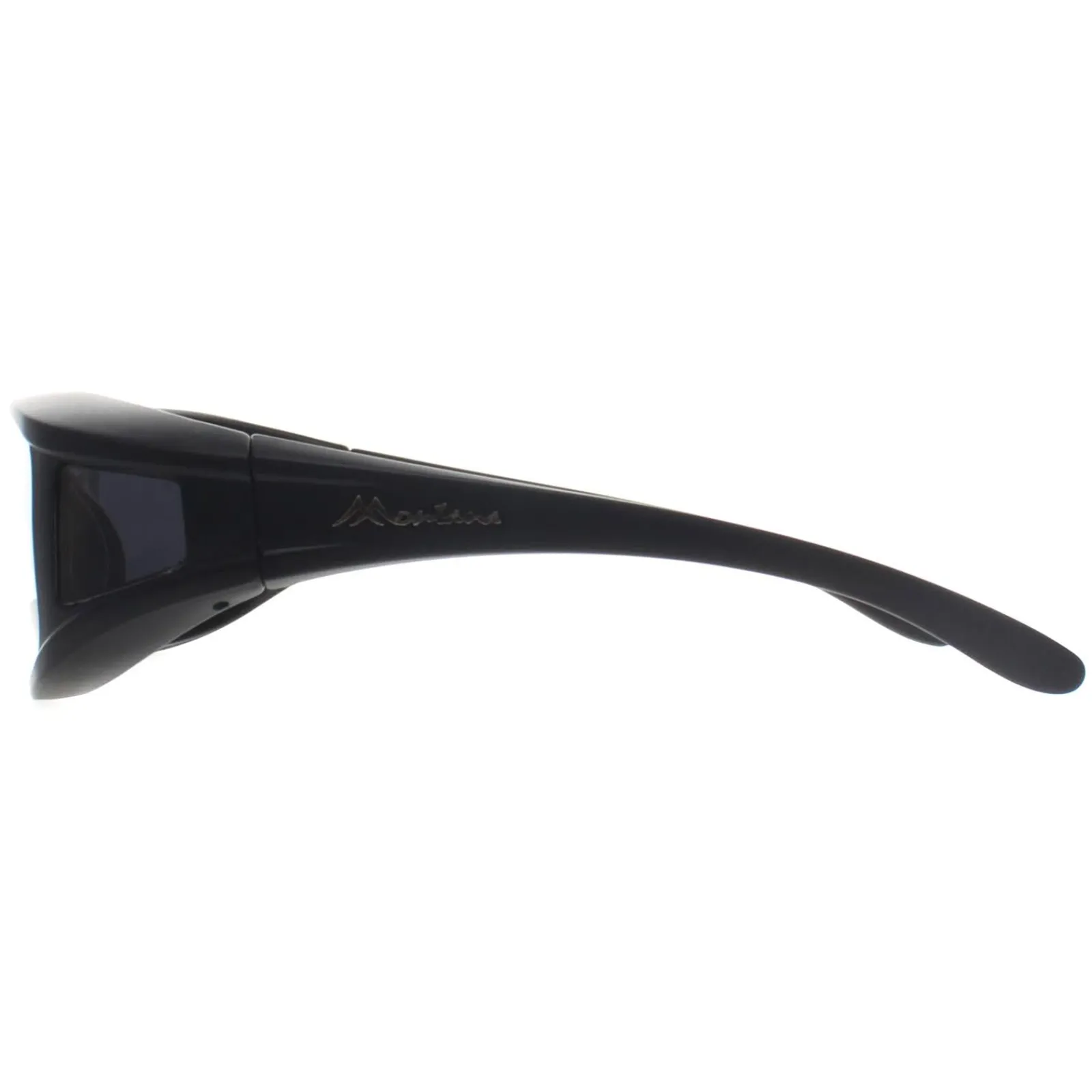 Montana Polarised|Rectangle^Fit Over Glasses Sunglasses FO5 Matte Black Smoke Polarized
