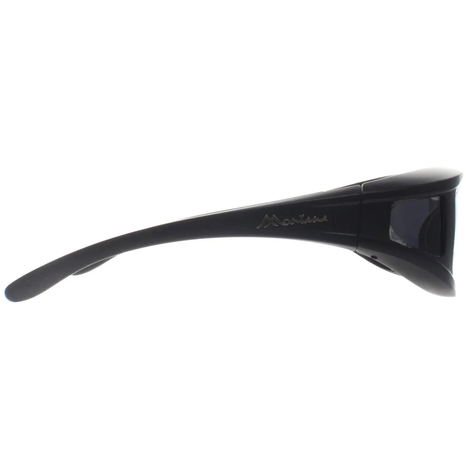 Montana Polarised|Rectangle^Fit Over Glasses Sunglasses FO5 Matte Black Smoke Polarized