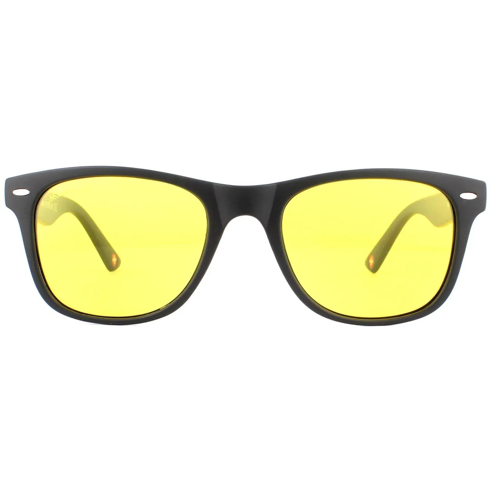 Montana Polarised|Rectangle^Night Driving Sunglasses MP10 Y Matte Black Rubbertouch Yellow