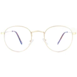 Montana Round|Round^Reading Glasses HBLF54-A Gold Blue Light Block 0.00