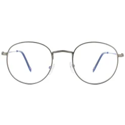 Montana Round|Round^Reading Glasses HBLF54 Gunmetal Grey Blue Light Block +2.00