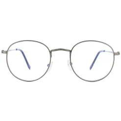 Montana Round|Round^Reading Glasses HBLF54 Gunmetal Grey Blue Light Block +1.50