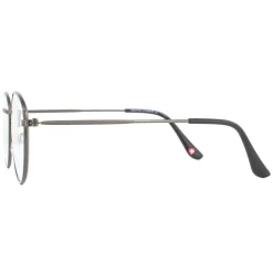 Montana Round|Round^Reading Glasses HBLF54 Gunmetal Grey Blue Light Block +1.50