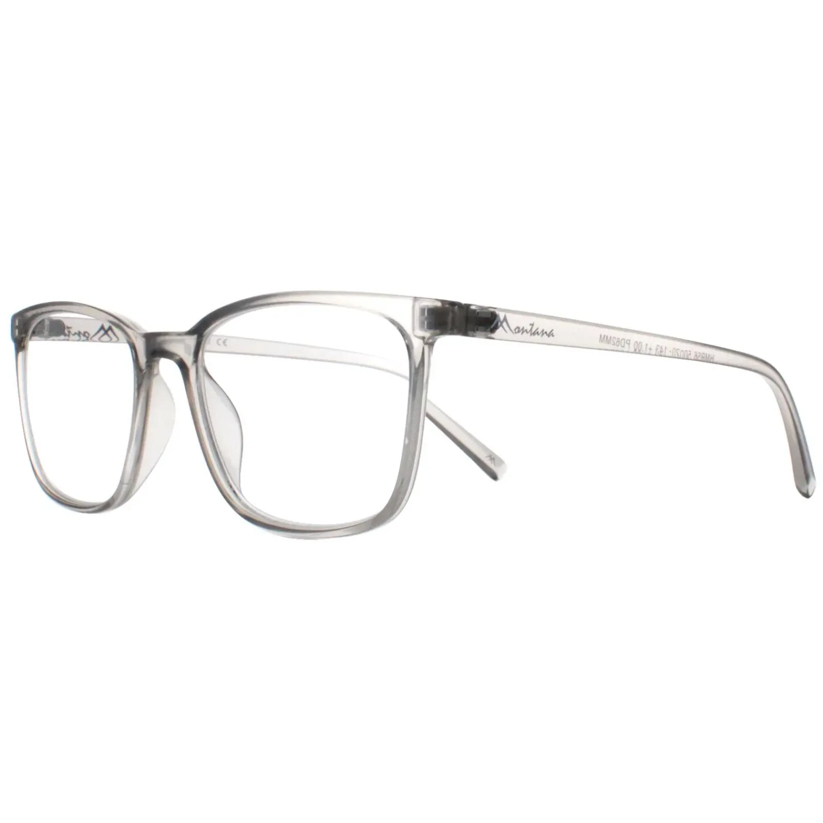Montana Square|Square^Reading Glasses HMR56 Clear Grey Men Women +2.00