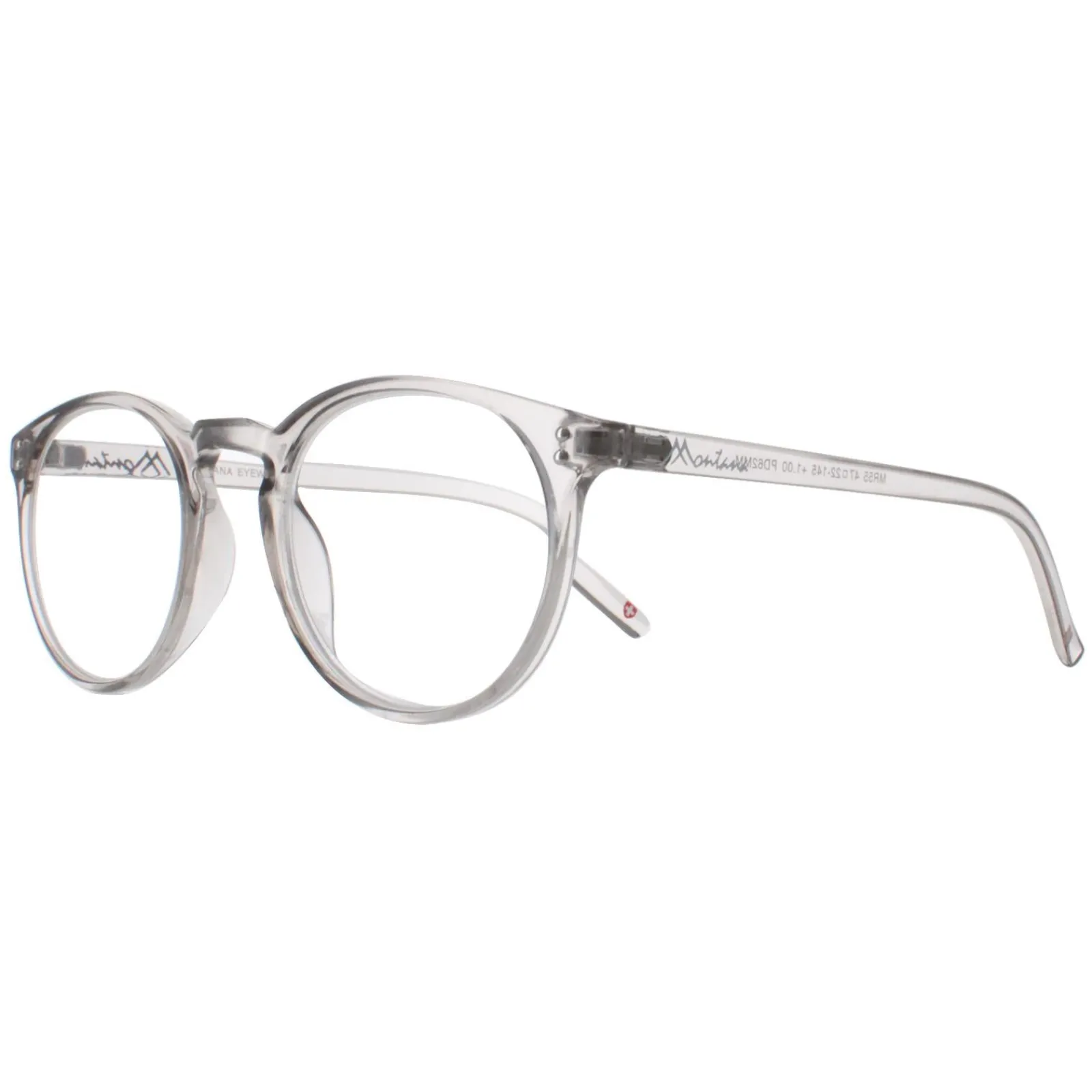 Montana Round|Round^Reading Glasses HMR55 Clear Grey Men Women +1.50