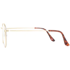 Montana Round|Round^Reading Glasses HBLF54-A Gold Blue Light Block +2.00