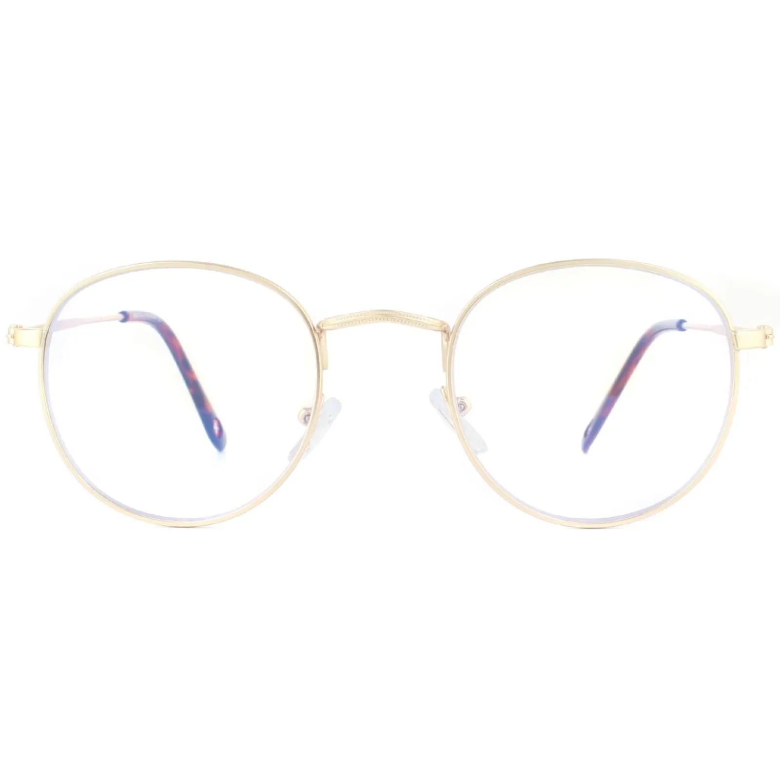 Montana Round|Round^Reading Glasses HBLF54-A Gold Blue Light Block +1.50