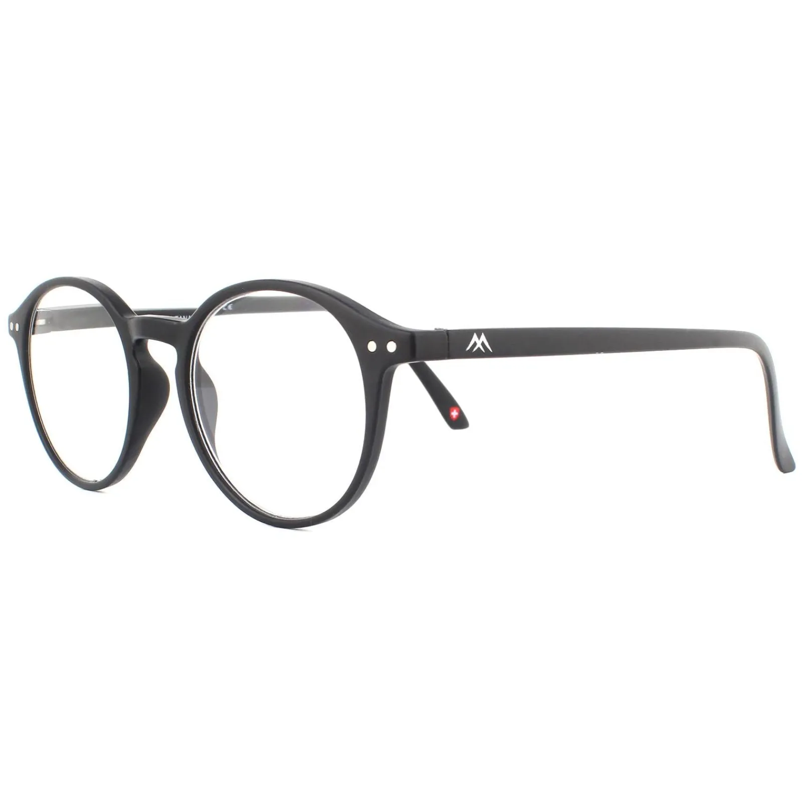 Montana Round|Round^Reading Glasses MR65 Matte Black Men Women +2.50