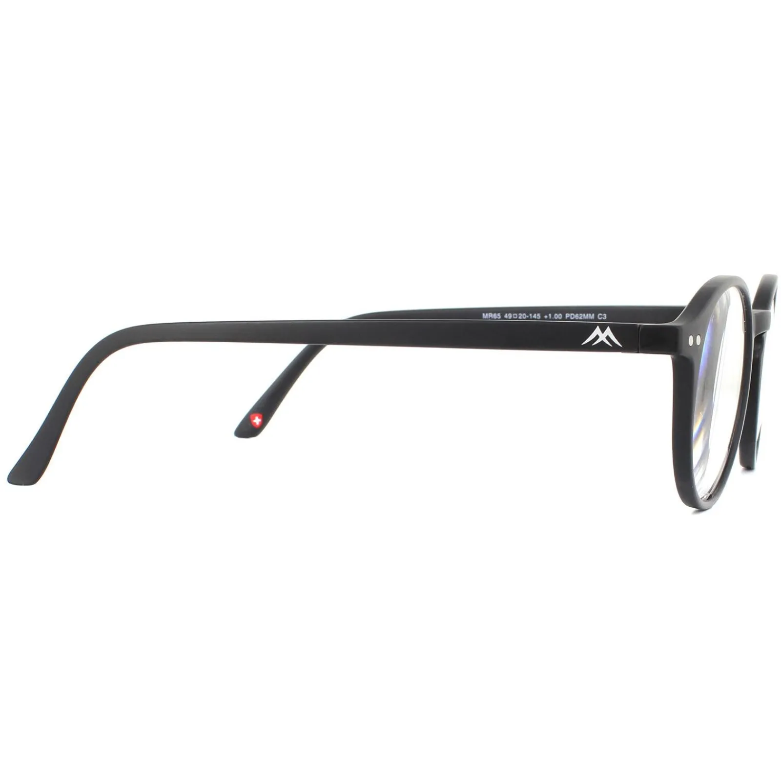 Montana Round|Round^Reading Glasses MR65 Matte Black Men Women +2.50