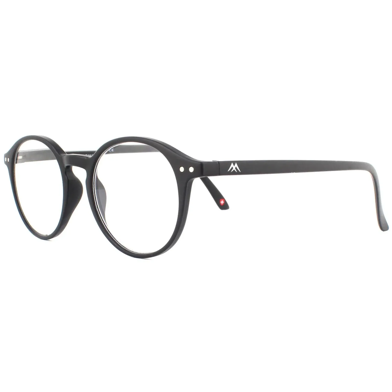Montana Round^Reading Glasses MR65 Matte Black Men Women +3.00