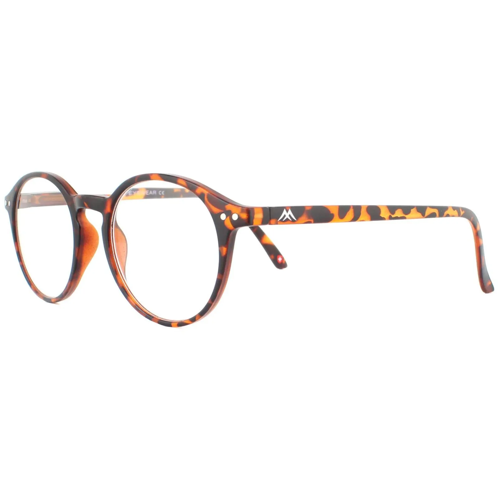 Montana Round|Round^Reading Glasses MR65-A Matte Brown Turtle +1.00