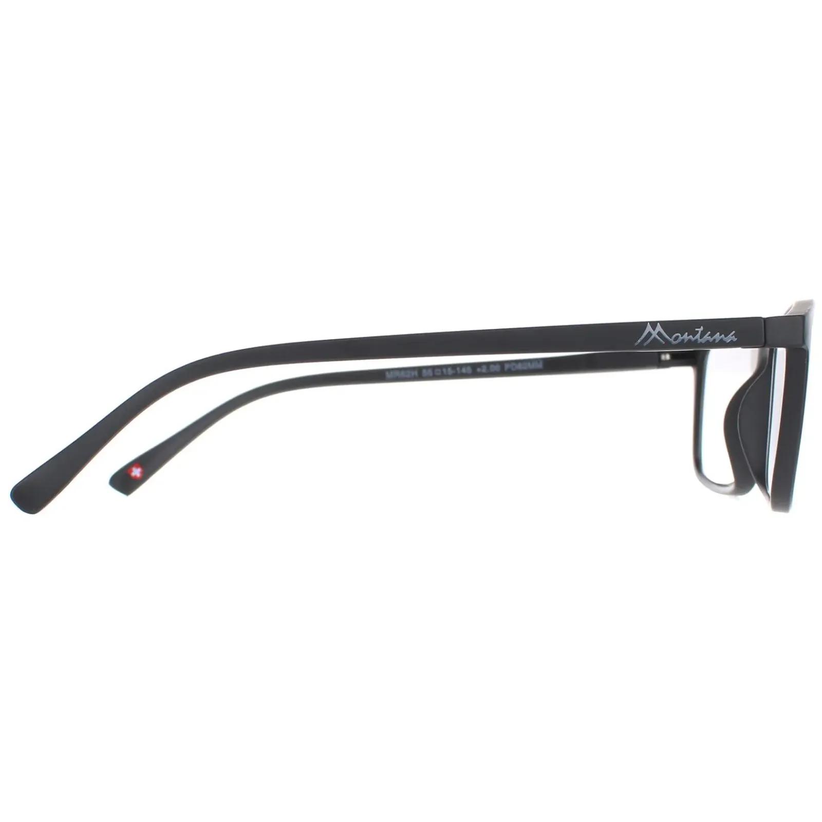 Montana Rectangle|Rectangle^Reading Glasses MR62H Matte Black Men Women +1.00