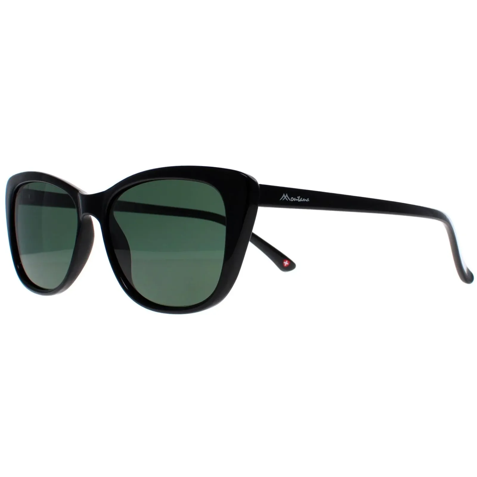 Montana Cat-Eye^Sunglasses MP42 A Black G15 Green Polarized