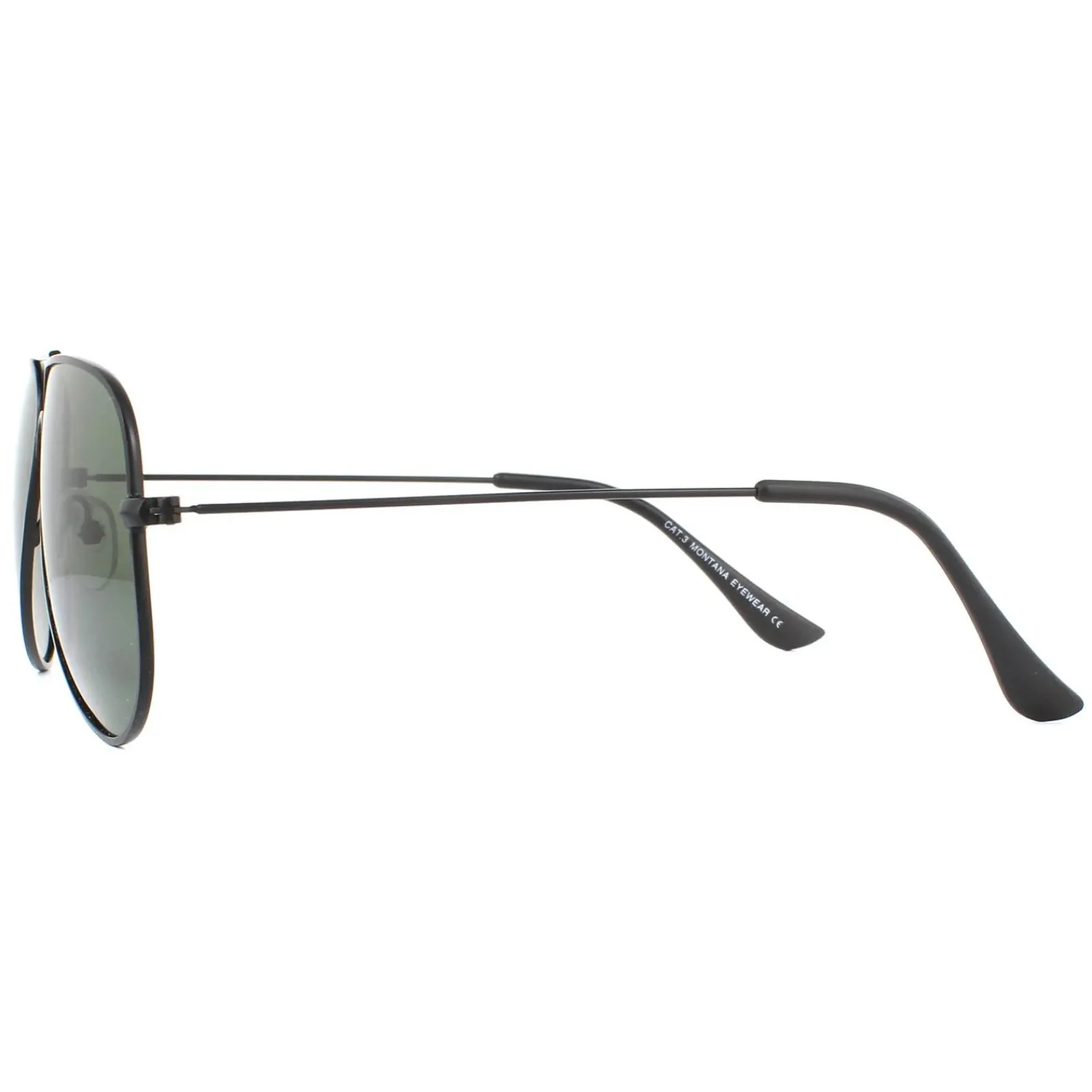 Montana Polarised|Aviator^Sunglasses MP94 A Matte Balck G15 Green Polarized