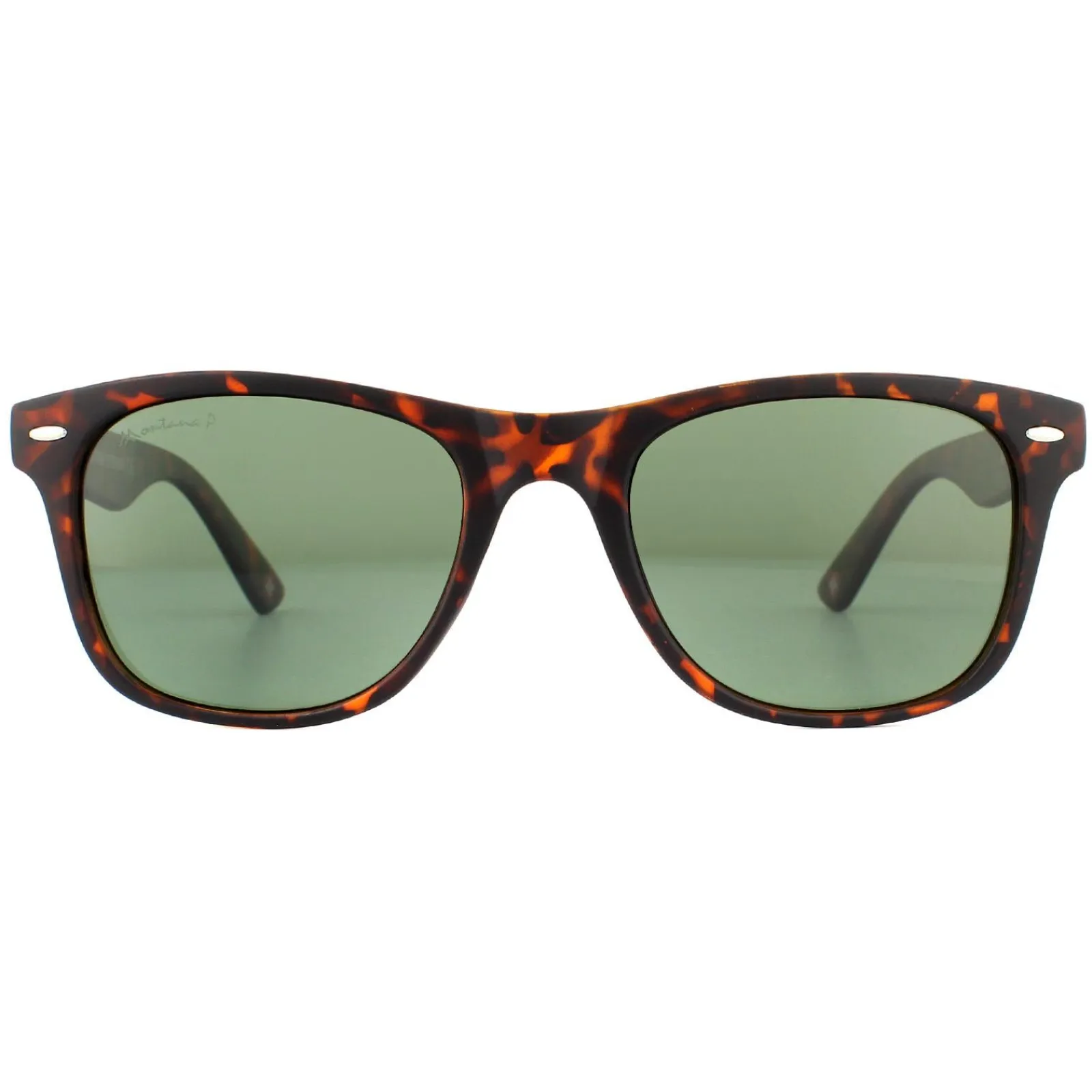 Montana Polarised|Rectangle^Sunglasses MP10 A Matte Turtle Brown Rubbertouch G15 Green Pol
