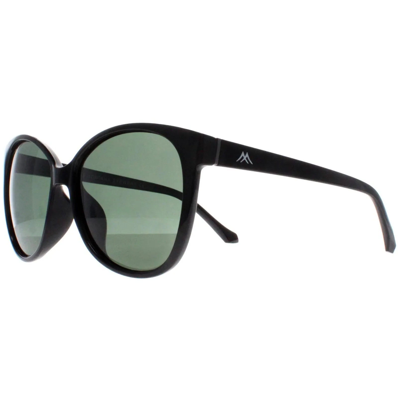 Montana Polarised|Cat-Eye^Sunglasses MP74 A Shiny Black G15 Green Polarized