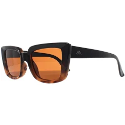 Montana Polarised|Rectangle^Sunglasses MP193 A Shiny Black Turtle Brown Polarized