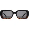 Montana Polarised|Rectangle^Sunglasses MP194 A Shiny Black Turtle Smoke Polarized