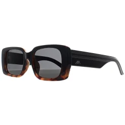 Montana Polarised|Rectangle^Sunglasses MP194 A Shiny Black Turtle Smoke Polarized