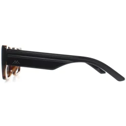 Montana Polarised|Rectangle^Sunglasses MP194 A Shiny Black Turtle Smoke Polarized