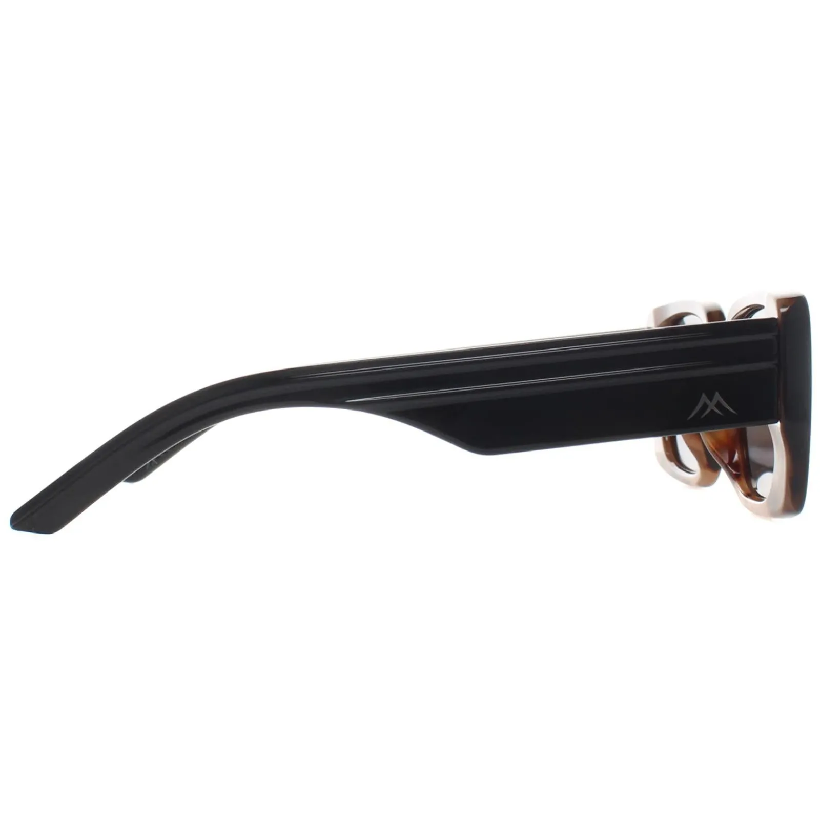 Montana Polarised|Rectangle^Sunglasses MP194 A Shiny Black Turtle Smoke Polarized