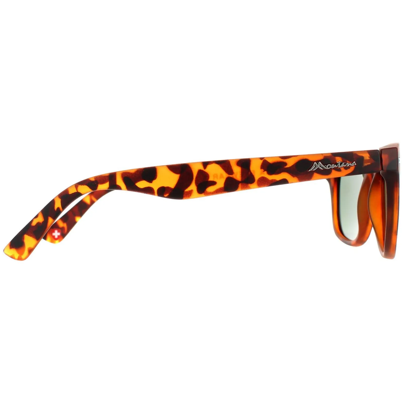 Montana Polarised^Sunglasses MP41 A Turtle Rubbertouch Green Polarized