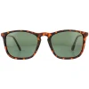 Montana Polarised|Rectangle^Sunglasses MP34 B Brown Turtle Rubbertouch G15 Green Polarized