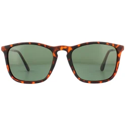 Montana Polarised|Rectangle^Sunglasses MP34 B Brown Turtle Rubbertouch G15 Green Polarized