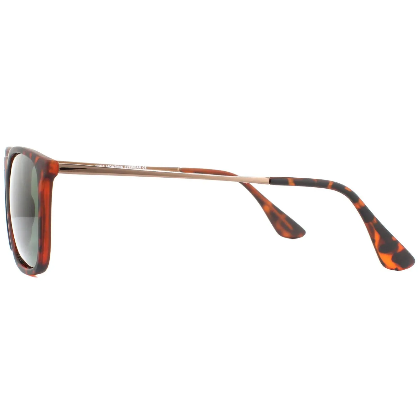 Montana Polarised|Rectangle^Sunglasses MP34 B Brown Turtle Rubbertouch G15 Green Polarized