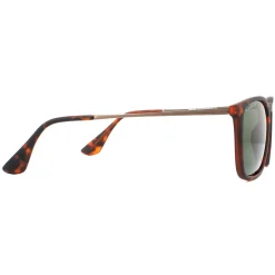 Montana Polarised|Rectangle^Sunglasses MP34 B Brown Turtle Rubbertouch G15 Green Polarized