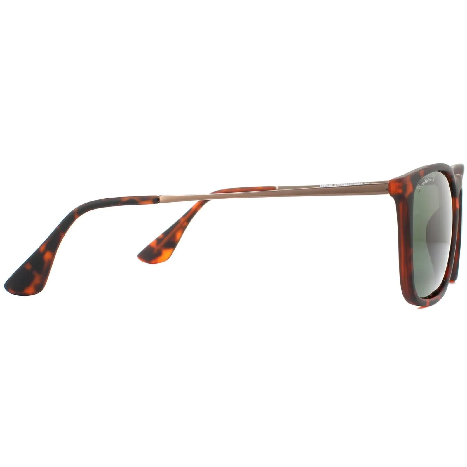 Montana Polarised|Rectangle^Sunglasses MP34 B Brown Turtle Rubbertouch G15 Green Polarized