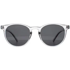 Montana Polarised|Round^Sunglasses MP75 B Shiny Clear Grey Smoke Polarized